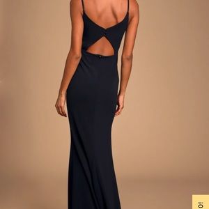 Black mermaid lulus dress worn once!!